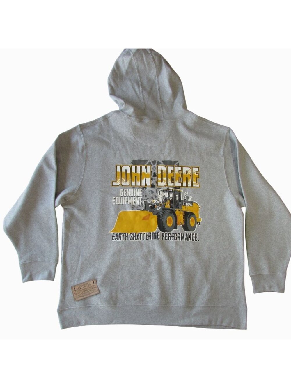 John Deere Men's XL Construction Heavy Equipment Graphic Hooded Pullover Sweatsh